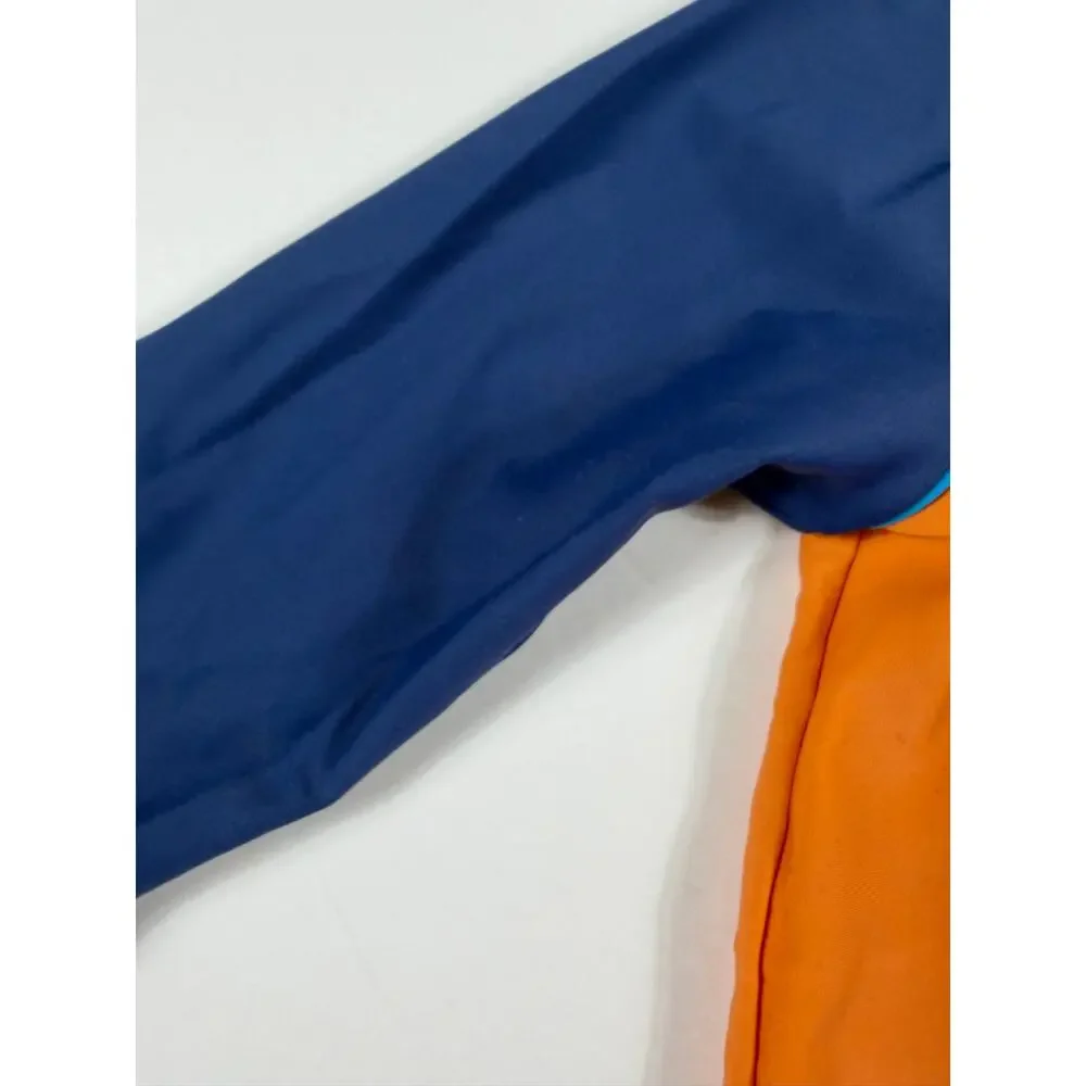 Mini Boden Colorblock Rash Guard Swim Shirt Orange Blue 4-5 Years